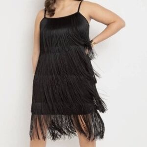 Eloquii Black Fringe Dress | Size 16 - NWT